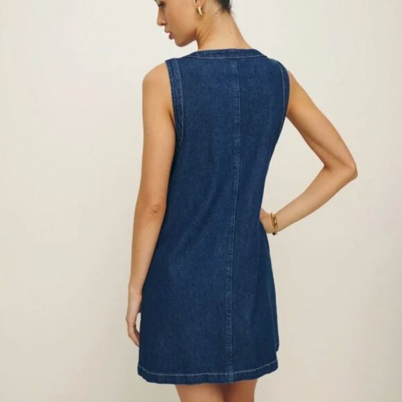 Reformation Tropez Denim Mini Dress (sz 4) - Picture 6 of 9